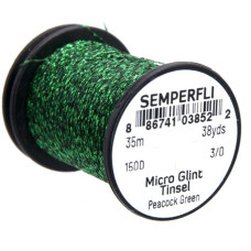 MICRO GLINT TINSEL PEACOCK GREEN